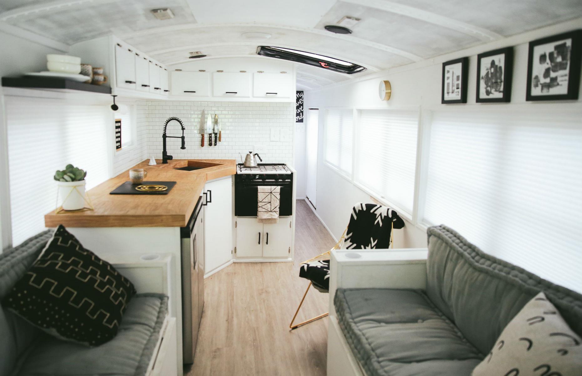 A modern, family kitchen